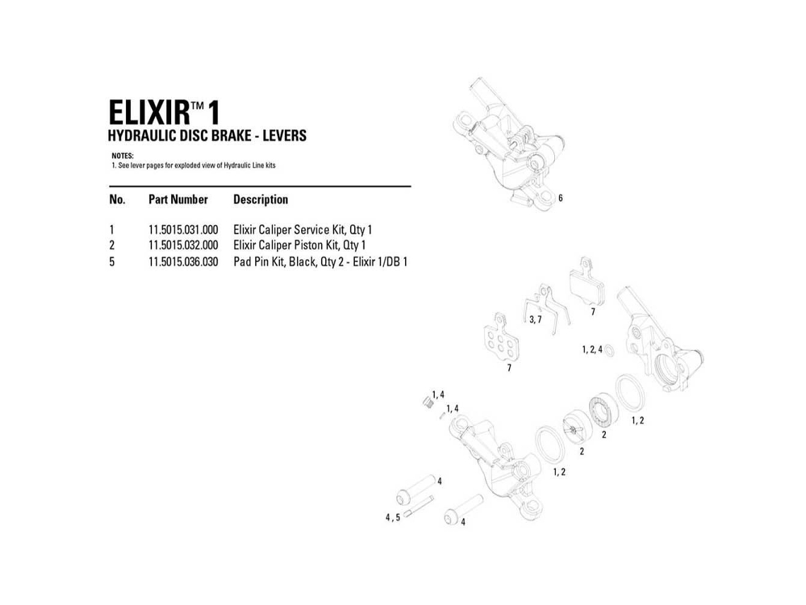 Avid Pad Pin Kit Elixir 1/db 1