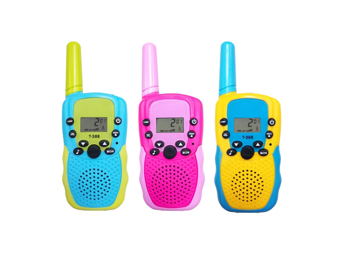 Walkie Talkies Para Crianças, Pacote Com 3, Alcance De 3,1 Milhas Com Lanterna Lcd Retroiluminada Brilvibera