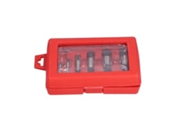 Conjunto universal com 8 extratores de paracetamol quebrados em aço rápido para remoção de paracetamol e obstrução das vias respiratórias.