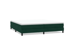 Cama com Molas Verde Escuro Sem Colchão em Veludo MAISON EXCLUSIVE (200x210 cm)