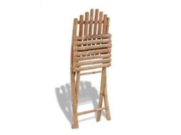Maison Exclusive - Conjunto De 2 Cadeiras Dobráveis De Bambu