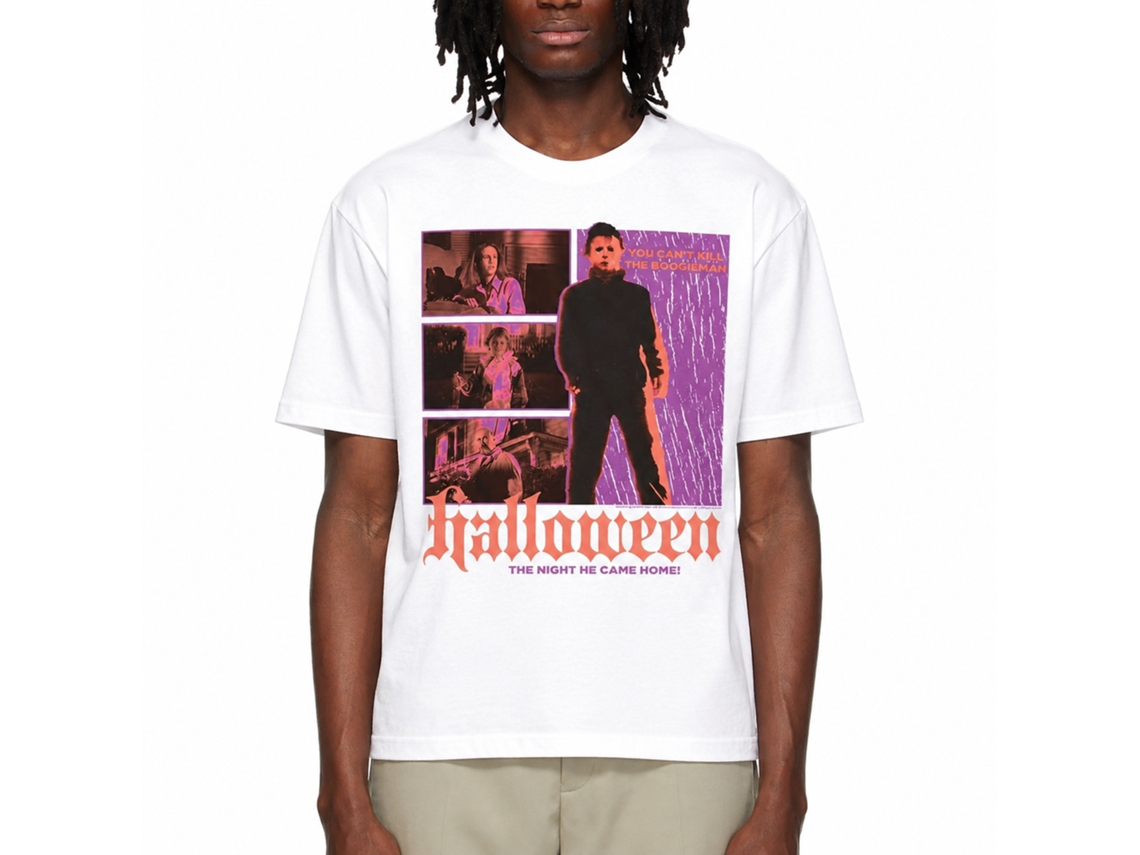 Rockinstone Halloween Classic Myers White Adult T-shirt Size:s