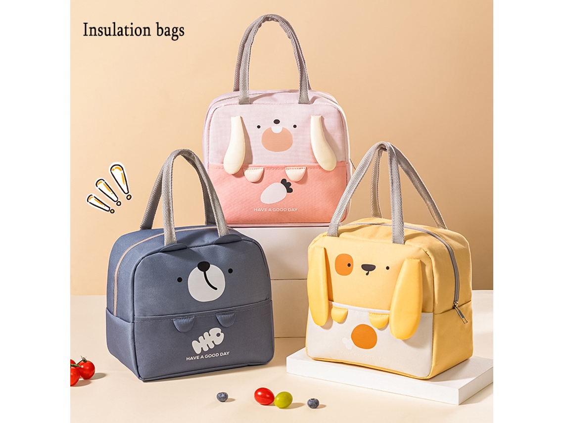 Bolsa Térmica Portátil Para Armazenamento, Bolsa Bento, Lancheira Azul Slowmoose