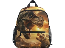 Mochila Infantil Vintage Com Estampa De Dinossauro E Dragão Para Meninos Meninas 2 A 7 Anos. Ideal