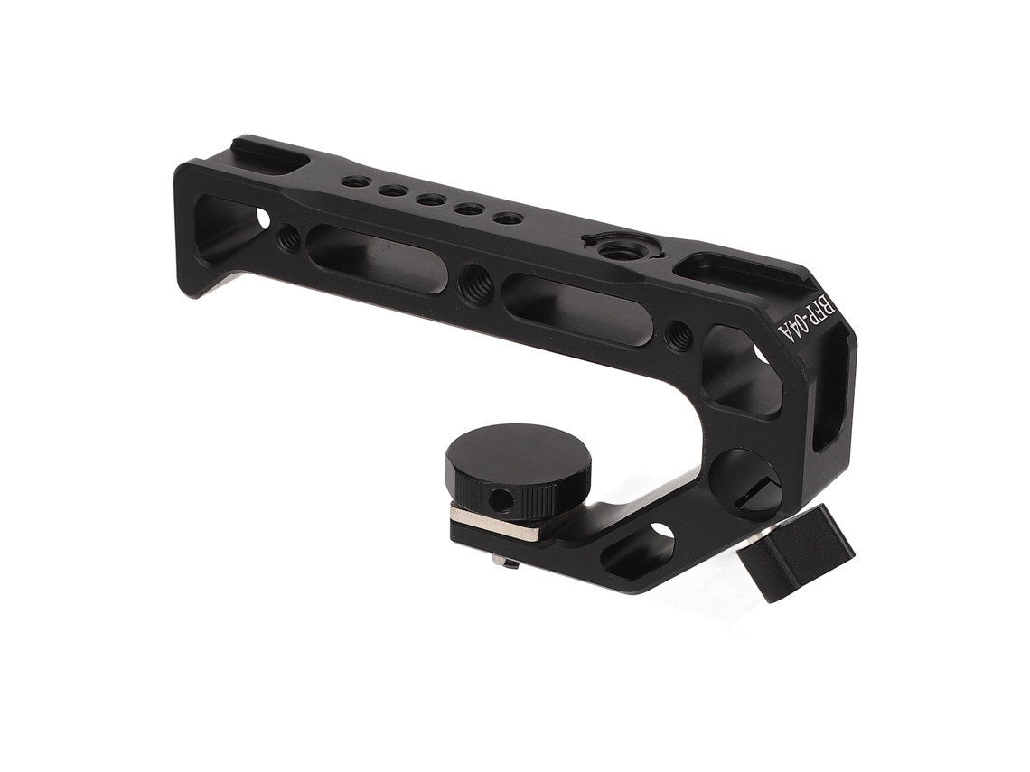 Camera Cage Top Handle Universal Aluminium Alloy Top Handgrip With 3/8 Inch Locating Mount Cold Shoe 1/4 3/8 Inch Screw Holes For Mirrorless Camera