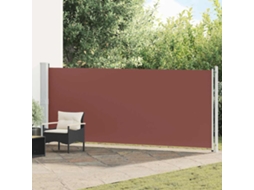 Vidaxl Toldo Lateral Retrátil Para Pátio 614x160 Cm Castanho