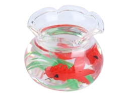 Pequeño Acuario Com Paisagem Miniatura Para Casa De Bonecas, Decoração De Resina