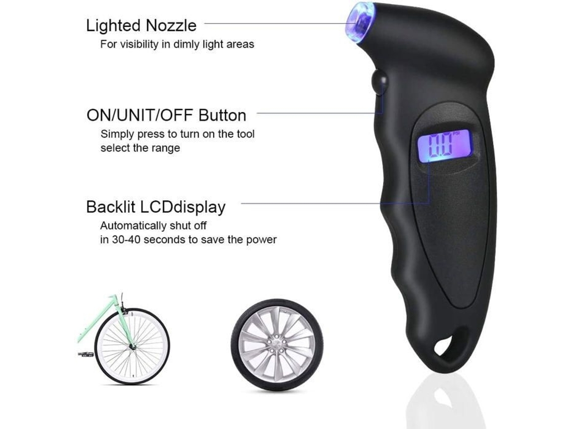Compressor De Ar Portátil Para Carro, 12v, 150 Psi, Com Visor Lcd E Luzes., Informações Do Produto Teste Rápido E Preciso