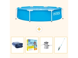 Intex Piscina Com Estrutura Redonda - 244x51 Cm - 5-peças Scb12