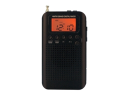 Rádio Portátil Am/fm Estéreo De Bolso 2 Bandas Com Sintonização Digital E Tela Lcd De 1.3 Polegadas