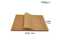 50/100 Unidades De Papel Manteiga Antiaderente Pré-assado