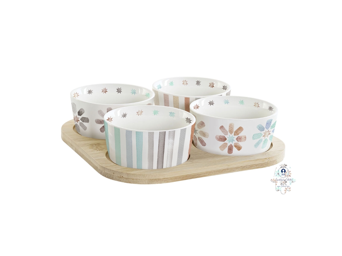 Travessa DKD HOME DECOR (Bambú - Multicor)