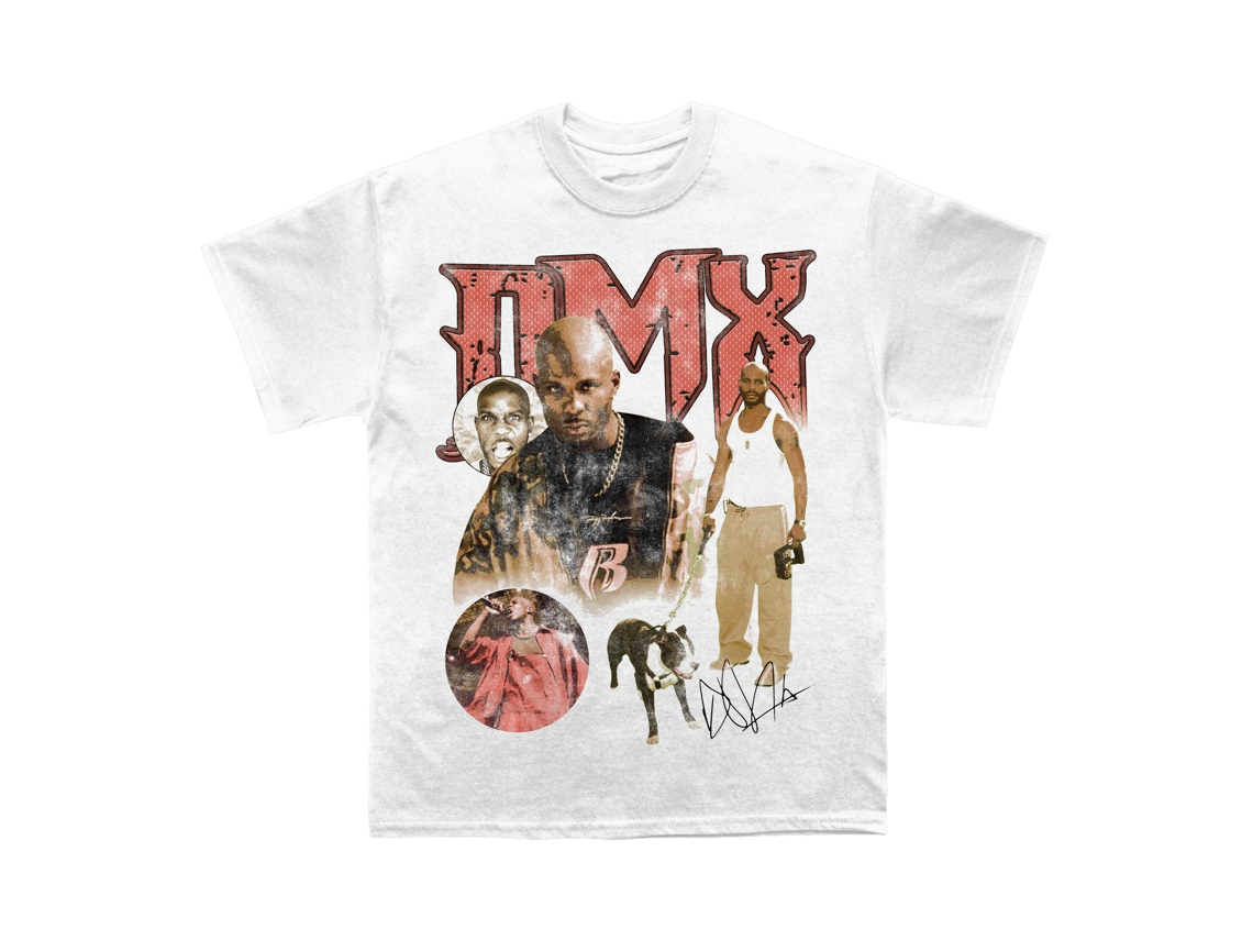 Dmx Icon White Graphic Unisex T-shirt Rockinstone Size:m