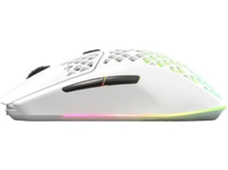 Rato Gaming STEELSERIES Aerox 3 2022 (Outlet Caixa Aberta - Wireless - 18000 dpi - Branco)