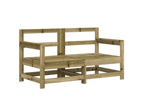 Conjunto 2 Sofás de Canto para Jardim Vida Xl Madeira de Pinho Impregnada VIDAXL
