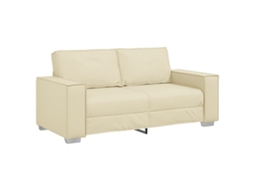 Conjunto 1 Sofá Moderno Vidaxl Creme Couro Sintético (180 Cm)