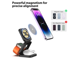 Carregador Sem Fio 3 Em 1 Para Iphone Watch Airpods