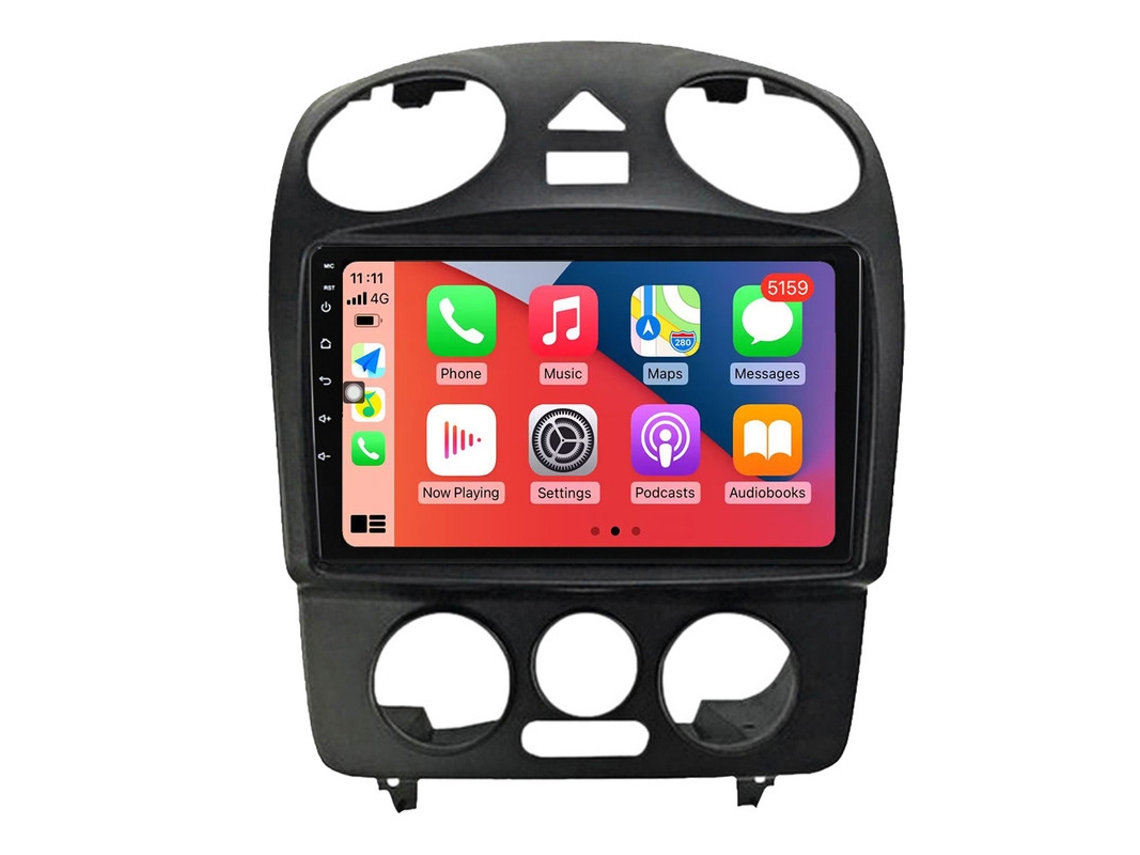 Auto Rádio Carro Bluetooth Autoradio 8GB RAM 128G ROM CarPlay Navegação GPS Ecrã Táctil RoverOne para Volkswagen Beetle A4 2002-2011  
