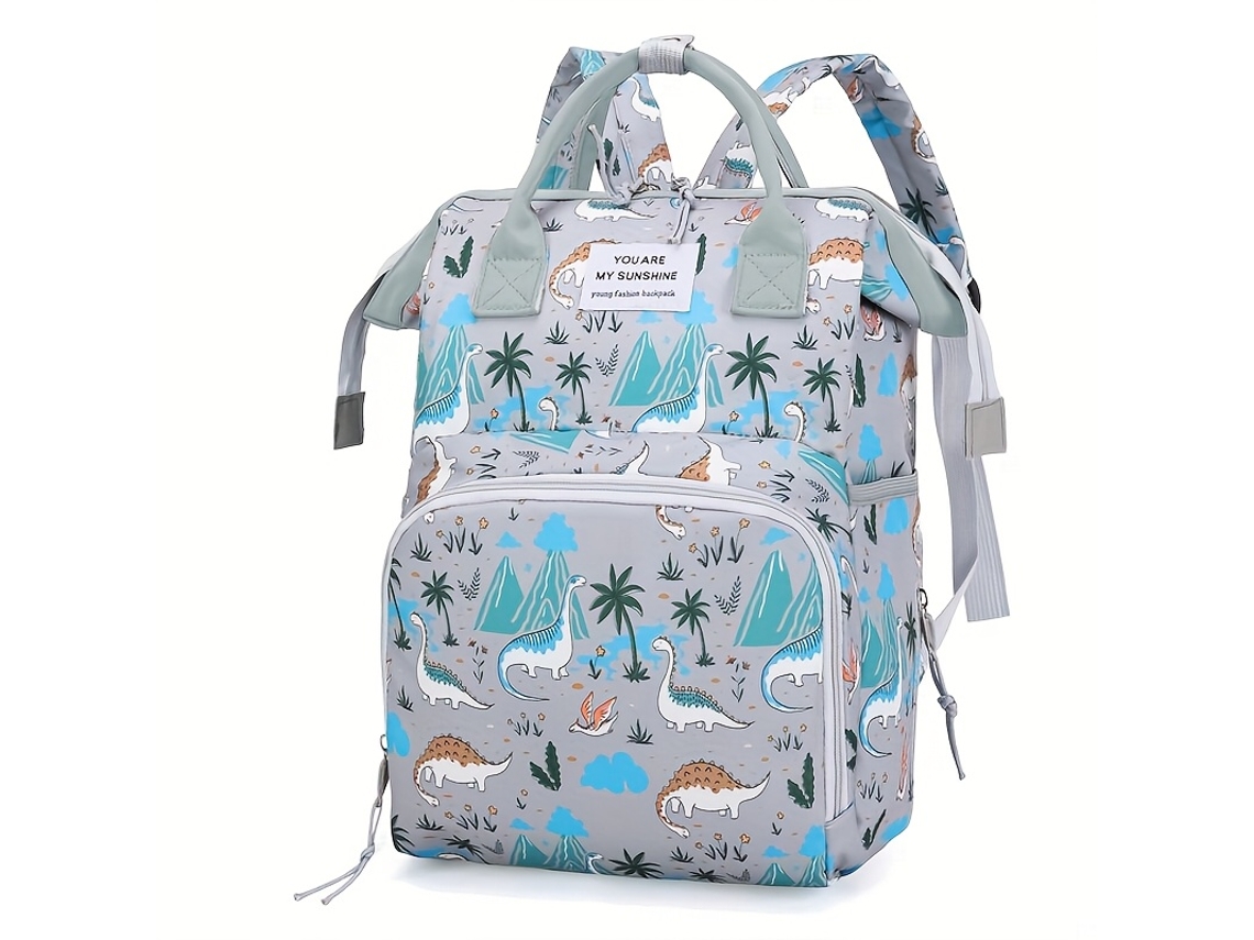 Mochila Maternal, Mochila Leve para Bebês, com Compartimento Térmico para Mamadeira, Presente para Futuras Mamães SPQMENT (cinza)