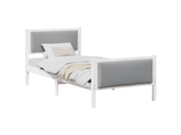 Estrutura da Cama Cinzento claro 90 X 200 Cm Tecido MAISON EXCLUSIVE