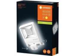 Ledvance Endura Flood 50W LED Holofote para exterior Detector de movimento em alumínio branco