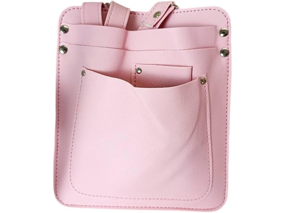 Organizador de ferramentas de cintura em couro com vários compartimentos para jardineiros, bolsa compacta e leve com alças.