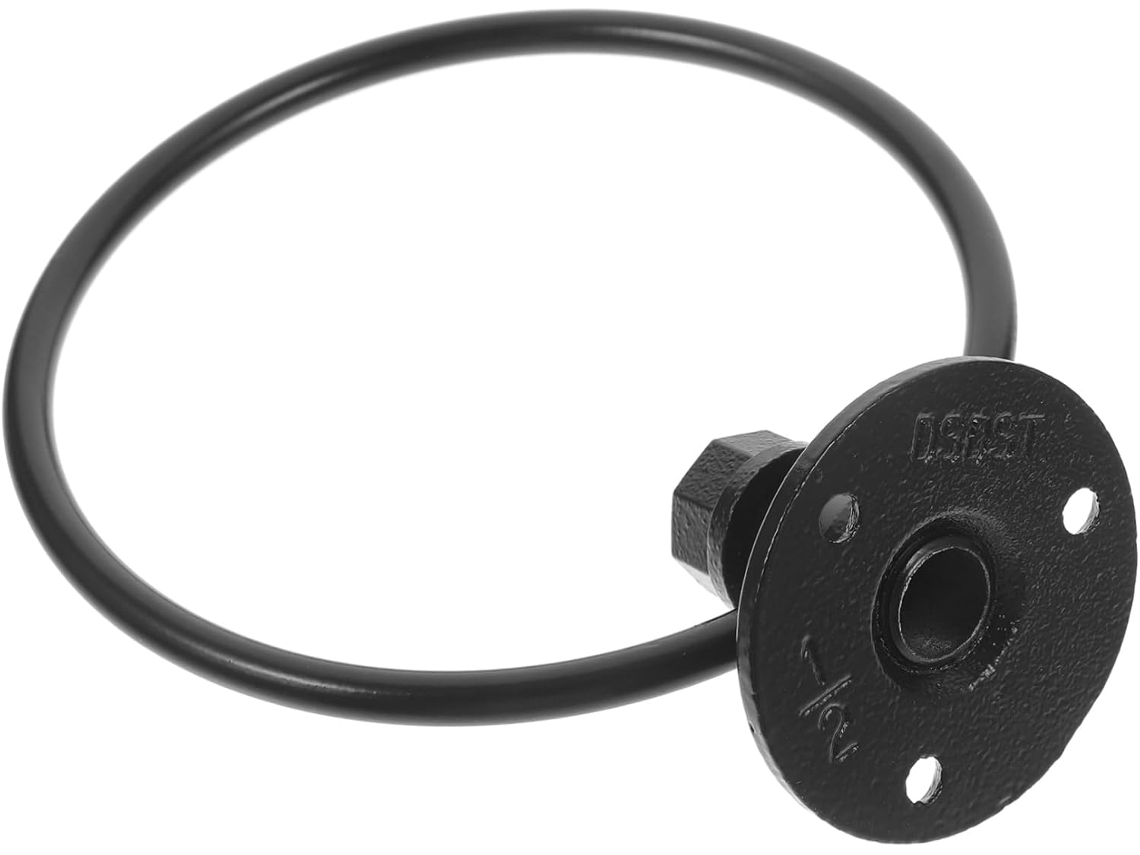 Suporte De Parede Para Toalha De Mão Em Ferro Preto Estilo Retrô, Banheiro E Com Secagem Rápida. Gokoco