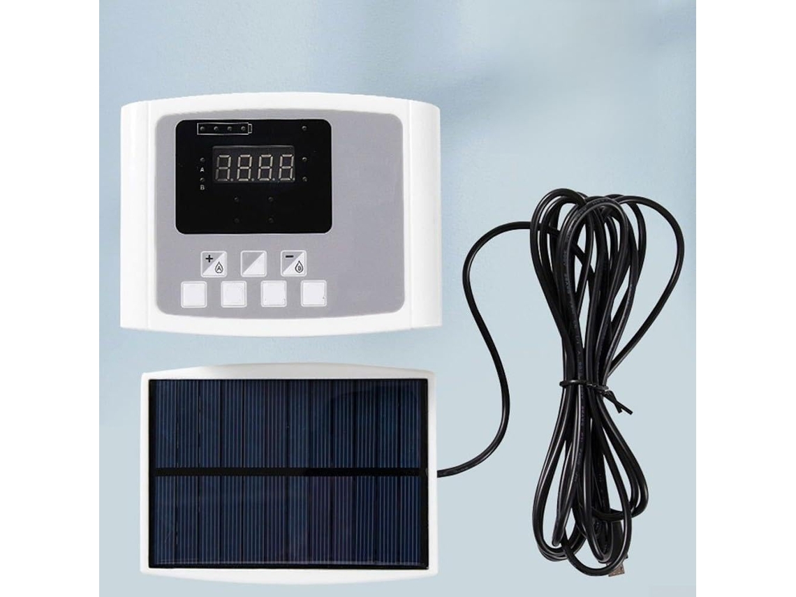 Temporizador De Rega, Controlador Irrigação Solar Duplo Com Alertas