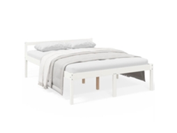 Cama para Idosos 160x200 Cm Pinho Maciço Branco MAISON EXCLUSIVE