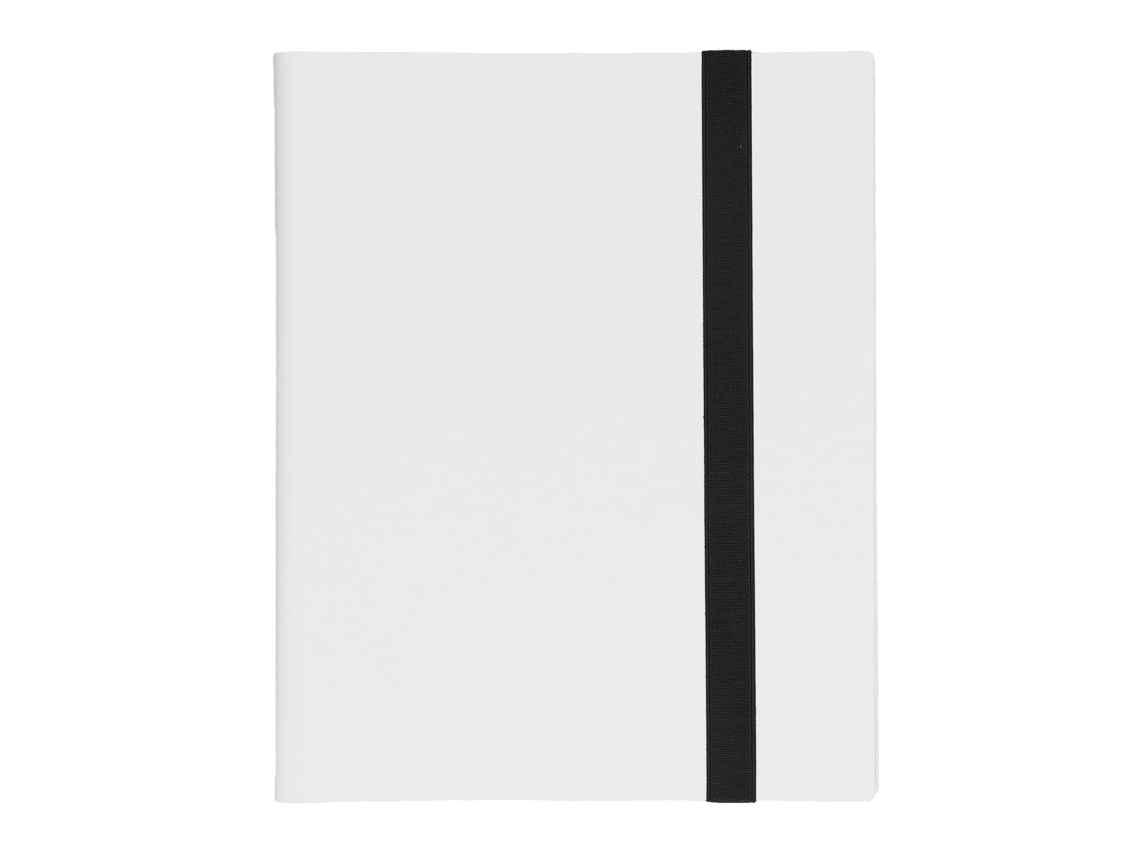 Pasta de Cartas 20 Páginas 9 Bolsos Capacidade Grande Capa Colorida para Armazenamento de Jogos Branco