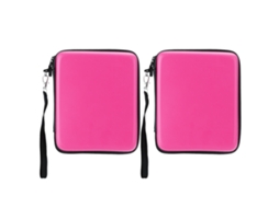 2 estuches rígidos de eva para 2ds, protección antiarañazos, rosa | MARCA