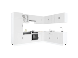 Vidaxl 14 Peças Armário De Cozinha Conjunto Porto Branca