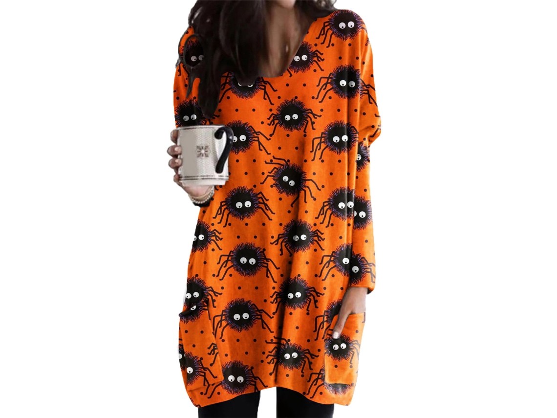 Moletom Laxiscreed Manga Longa Para Halloween Com Bolso - Tamanho G Para Mulheres