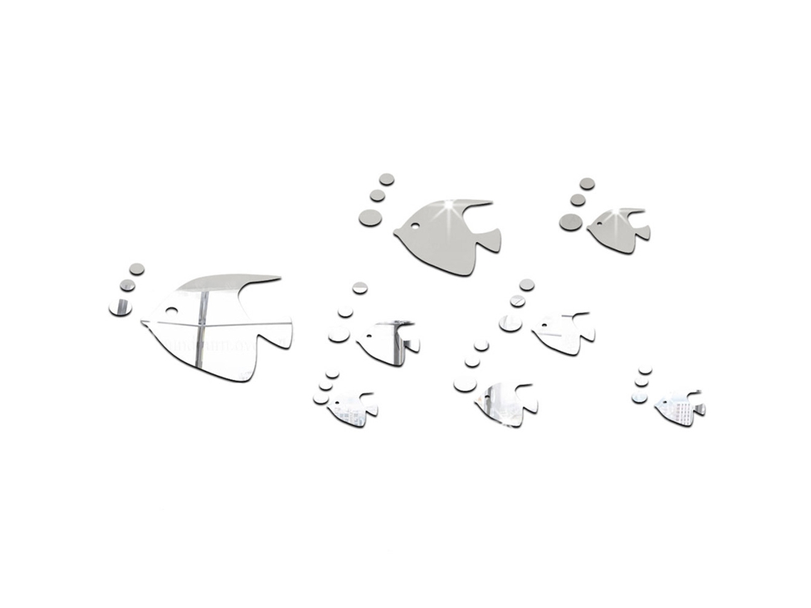 Adesivos De Parede Espelhados Acrílicos (impermeáveis, Fáceis De Aplicar, Espelho 3d) Eoocoo