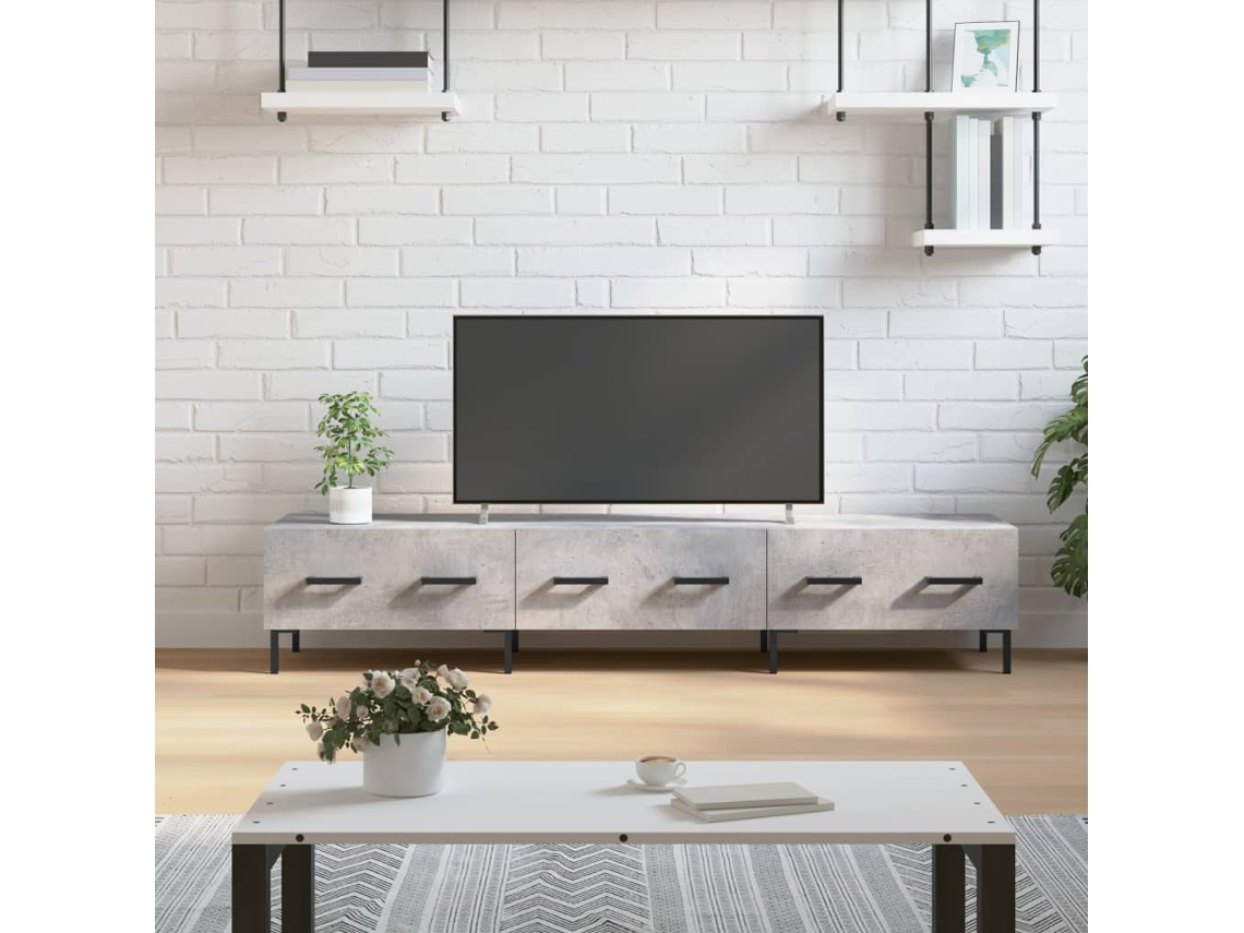 Vidaxl Móvel De Tv 150x36x30 Cm Derivados De Madeira Cinzento Cimento