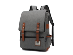 Mochila Retro Para Portátil, Ideal Para Viagens E Escola, 16 Polegadas Cinza Escuro