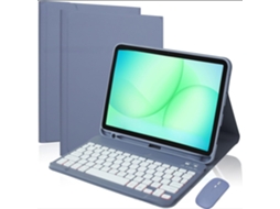 Capa Com Teclado Bluetooth Retroiluminado E Rato Para Samsung A11 Plus 11 Polegadas Sm-x230/x235/x236 (português-roxo)