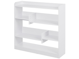 Estante Armazenamento Escura 90x24x91cm 4 Níveis 3 Painéis Branco S/MARCA