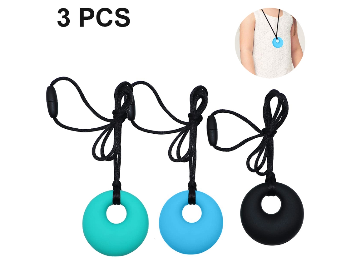 Pcs Colar De Mastigação Sensorial Durável Para Crianças, Meninas Brinquedo Sensorial Oral Livre De Bpa Design Para Autismo, Tdah
