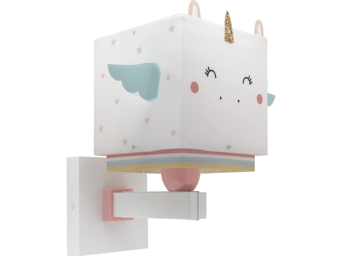 Lâmpada De Parede Infantil Dalber Little Unicornio E27 64599 Com Interruptor