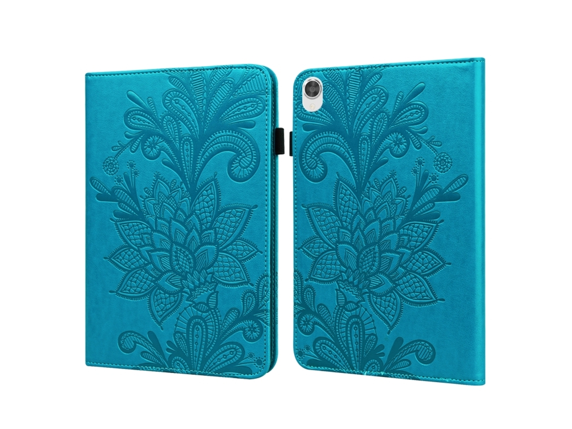 Capa De Couro Halinuia Com Gravado De Renda Floral Para Lenovo Tab M8 Fhd