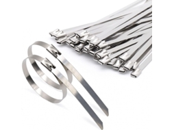 Abraçadeiras Cabo 100 Peças, De Abraçadeiras De Cabo Resistentes, Aço Inoxidável, Plástico, Metal, Para Torneira E Jardim