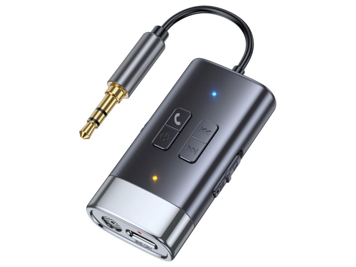 Adaptador Bluetooth para carro ZRUXE G76 (emissor/receptor 5.4, aux 3.5mm, Usb c, bateria 200mah, redução de ruído) | ZRUXE