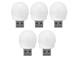 2026 5pcs Lámparas Nocturnas Usb Mini Bombillas Led Ahorro Energía Protección Ocular para Dormitorio Baño Pasillo Luz Blanca