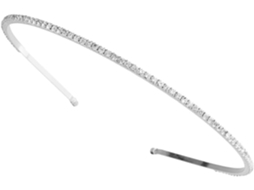 Tiara Decorativa De Cristal Prateado Para Mulheres
