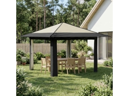 Vidaxl Gazebo Sem Lado Creme E Antracite
