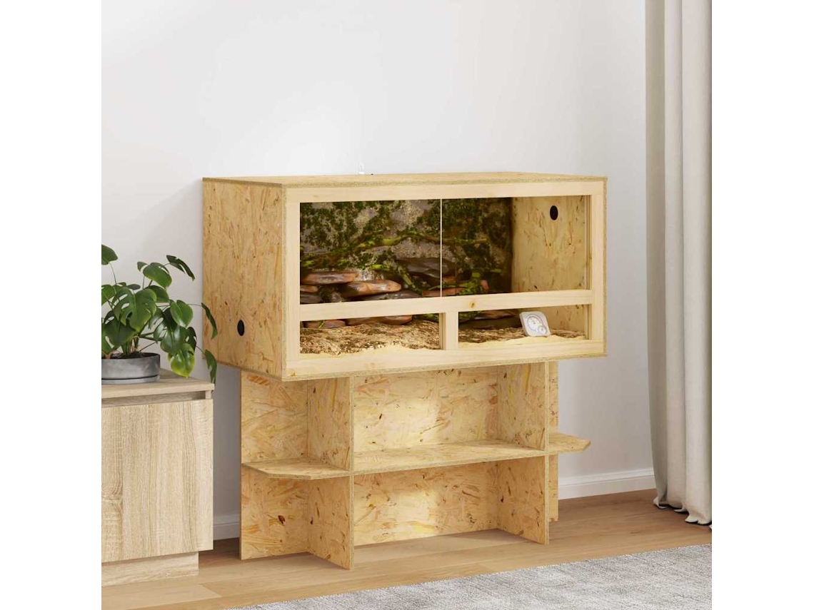 Vidaxl Base De Terrário Castanho 100 X 50 X 50 Cm Osb