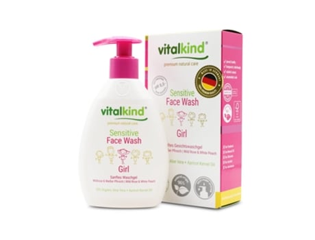 VITALKIND Sensitive Face Wash Girl Cuidado Natural Premium para Crianças