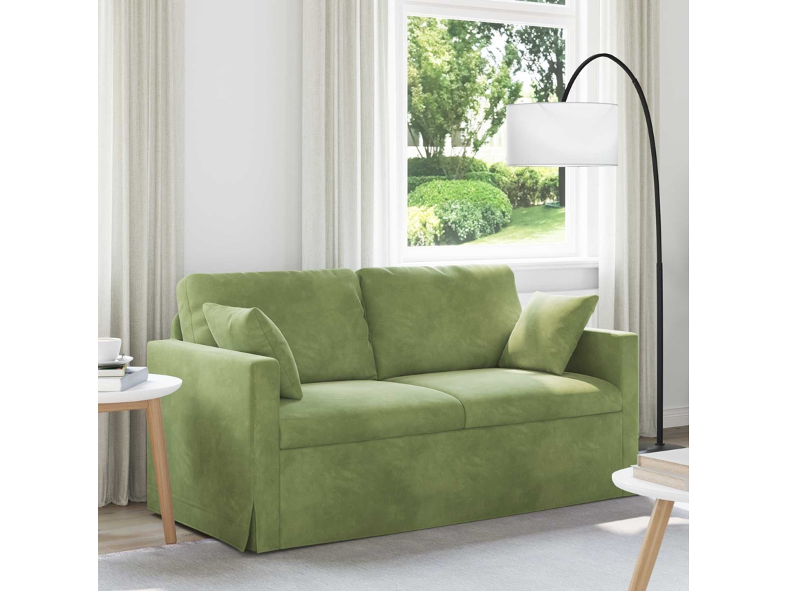 Vidaxl Sofá Verde Claro 158 X 78 X 80 Cm Veludo