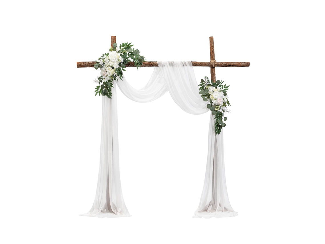 Kit Arco De Flores Artificiais Para Casamentos Rosa Peônia Branco 3 Unidades Vevor